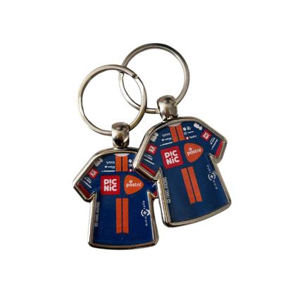 Metalen sleutelhanger van jersey (1 st.)